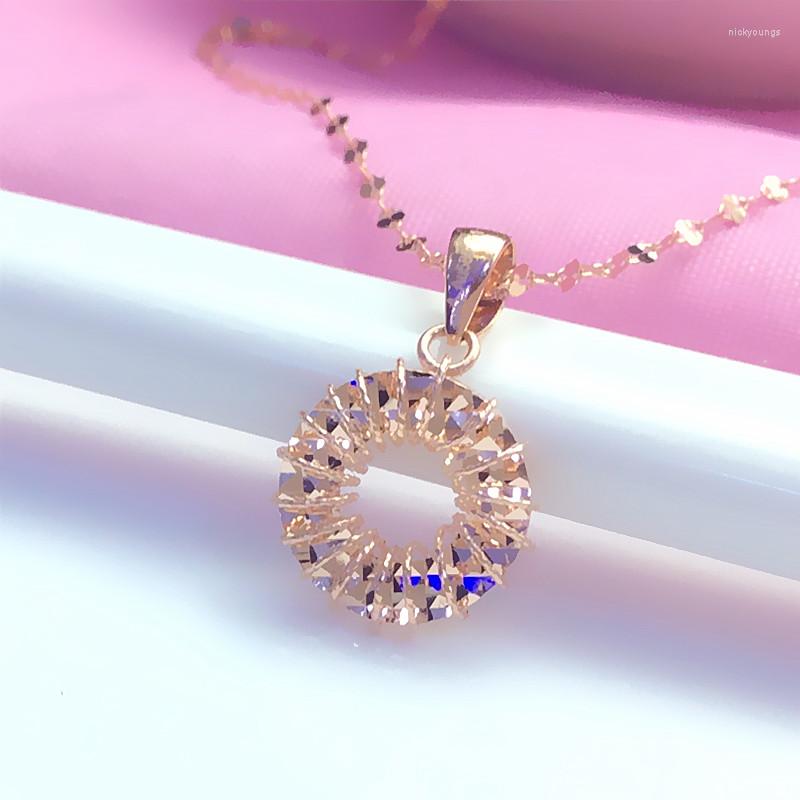 Chains 585 Purple Gold Geometric Necklace For Women Line Sense Circle Pendant Fashion Plated 14K Color Engagement Jewelry
Chains 585 Purple Gold Geometric Necklace For Women Line Sense Circle Pendant Fashion Plated 14K Color Engagement Jewelry