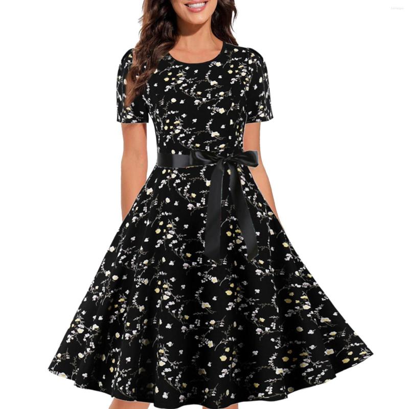 Casual Dresses 2023 Summer Women' Vintage Print Cocktail Short Sleeve Party Big Swing Puffy Vestidos Mujer Robes, Black
Casual Dresses 2023 Summer Women' Vintage Print Cocktail Short Sleeve Party Big Swing Puffy Vestidos Mujer Robes, Black