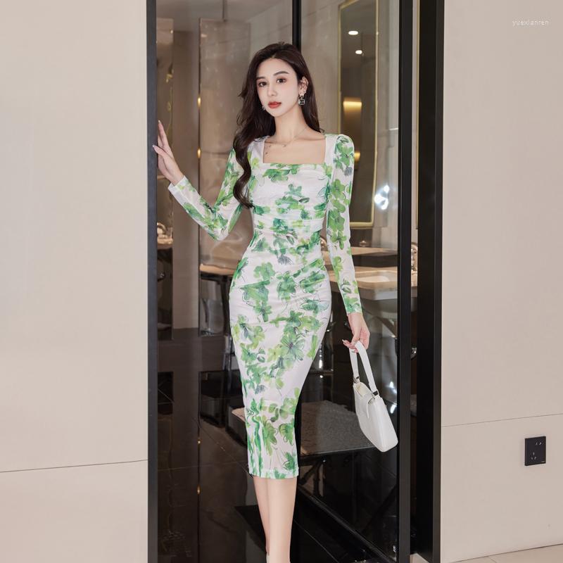 Casual Dresses Square Collar Women' Clothing Ladies 2023 Elegant Long Sleeve Green Hip Wrap Office Work Dress Sexy Costume Woman Party
Casual Dresses Square Collar Women' Clothing Ladies 2023 Elegant Long Sleeve Green Hip Wrap Office Work Dress Sexy Costume Woman Party