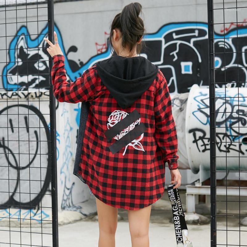 Women' Jackets Fashion Plaid Patchwork Denim Coats Women Hooded Detachable Print Flower Jeans Jacket Single Breasted Hip Hop Cotton, Model
Women' Jackets Fashion Plaid Patchwork Denim Coats Women Hooded Detachable Print Flower Jeans Jacket Single Breasted Hip Hop Cotton, Model