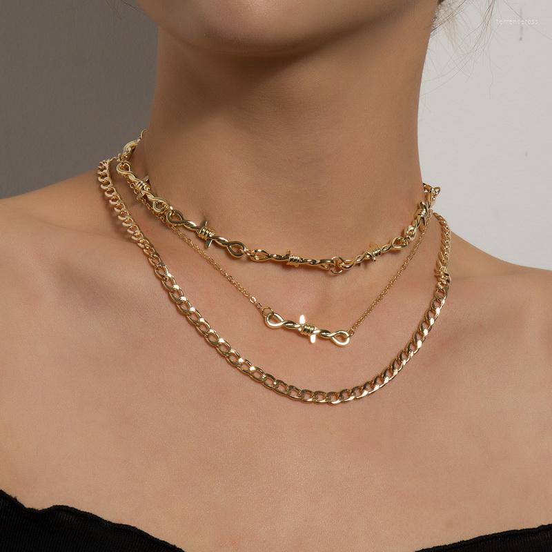 Choker Punk Twisted Thistles And Thorns Thick Chain Necklace Women Multilayer Geometric Clavicle Colar Chocker Jewelry
Choker Punk Twisted Thistles And Thorns Thick Chain Necklace Women Multilayer Geometric Clavicle Colar Chocker Jewelry