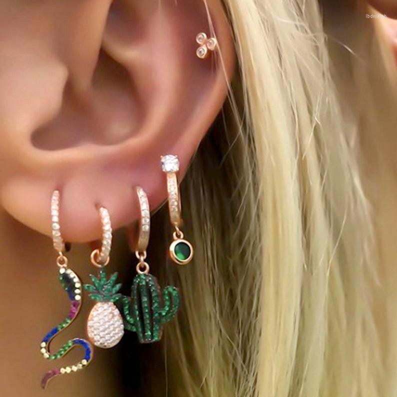 Hoop Earrings Cactus Dangle Charm Huggie Earring Gold Color Clear Green Sparking Tiny Cute 
Hoop Earrings Cactus Dangle Charm Huggie Earring Gold Color Clear Green Sparking Tiny Cute