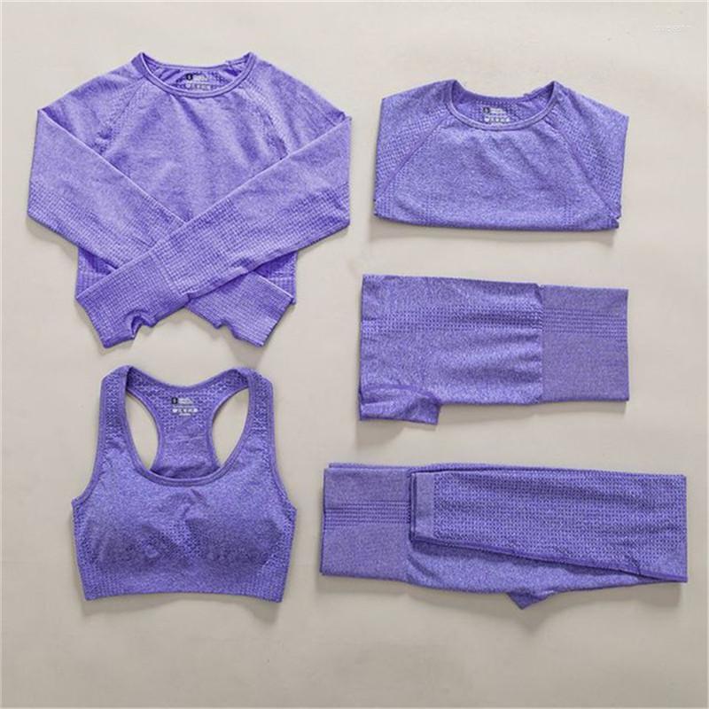 Active Sets 5Pcs/Set Women Seamless Yoga Set Workout Sportswear Gym Clothing Fitness Crop Top High Waist Leggings Sports Suits Outfits, Black
Active Sets 5Pcs/Set Women Seamless Yoga Set Workout Sportswear Gym Clothing Fitness Crop Top High Waist Leggings Sports Suits Outfits, Black