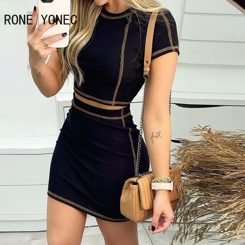 Two Piece Dres Casual Chic Round Neckshort SleevesBright Line Decoration Bodycon Skirt Sets 230317, Black
Two Piece Dres Casual Chic Round Neckshort SleevesBright Line Decoration Bodycon Skirt Sets 230317, Black