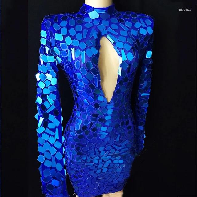 Stage Wear Sexy Blue Shining Lens Short Dress Birthday Celebrate Costome Stretch Skirt Evening Party Prom Sequins Dresses Singer
Stage Wear Sexy Blue Shining Lens Short Dress Birthday Celebrate Costome Stretch Skirt Evening Party Prom Sequins Dresses Singer