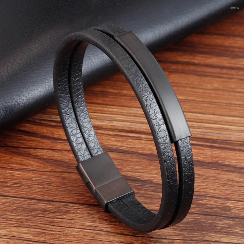 Bangle Simple And Creative Titanium Steel Men's Leather Bracelet Stainless Double Layer Student
Bangle Simple And Creative Titanium Steel Men's Leather Bracelet Stainless Double Layer Student