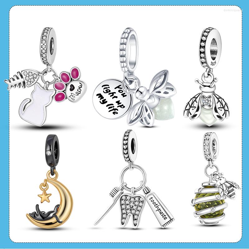 Loose Gemstones 925 Silver Glow-in-the-dark Firefly Dangle Charm Pendant Fit Original Bracelet Charms Jewelry
Loose Gemstones 925 Silver Glow-in-the-dark Firefly Dangle Charm Pendant Fit Original Bracelet Charms Jewelry