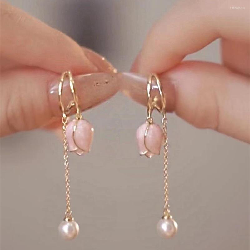 Dangle Earrings Trendy Earring Jewelry Gift Fashion For Women Pearl Tulips Stud Flower Girls Sweet
Dangle Earrings Trendy Earring Jewelry Gift Fashion For Women Pearl Tulips Stud Flower Girls Sweet