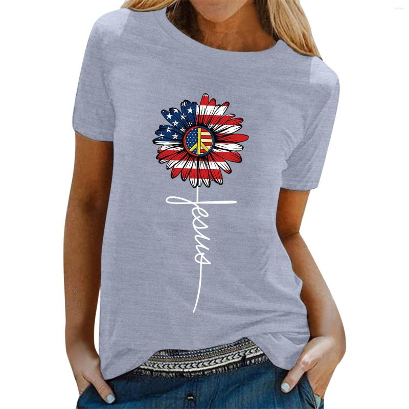 Women' T Shirts Shirt For Women Summer Short Neck Womens Printed Casual Sleeve Top Independence Round Loose White L Blouse Black, Grey
Women' T Shirts Shirt For Women Summer Short Neck Womens Printed Casual Sleeve Top Independence Round Loose White L Blouse Black, Grey