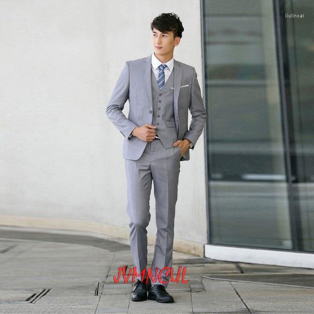 Men's Suits Custom Grey For Men Wedding Groom Suit Tuxedos Mens Terno Masculino Blazers Man 3 Pieces (Jacket Pant Vest Tie), Custom made
Men's Suits Custom Grey For Men Wedding Groom Suit Tuxedos Mens Terno Masculino Blazers Man 3 Pieces (Jacket Pant Vest Tie), Custom made