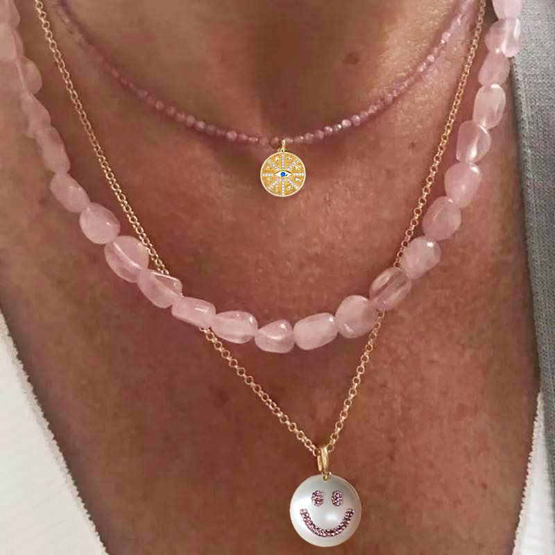 Chains Fashion Sweet Rose Quartz Beaded Necklace Women Girls Banquet Wedding Natural Gemstone Collar Christmas Halloween Gifts
Chains Fashion Sweet Rose Quartz Beaded Necklace Women Girls Banquet Wedding Natural Gemstone Collar Christmas Halloween Gifts