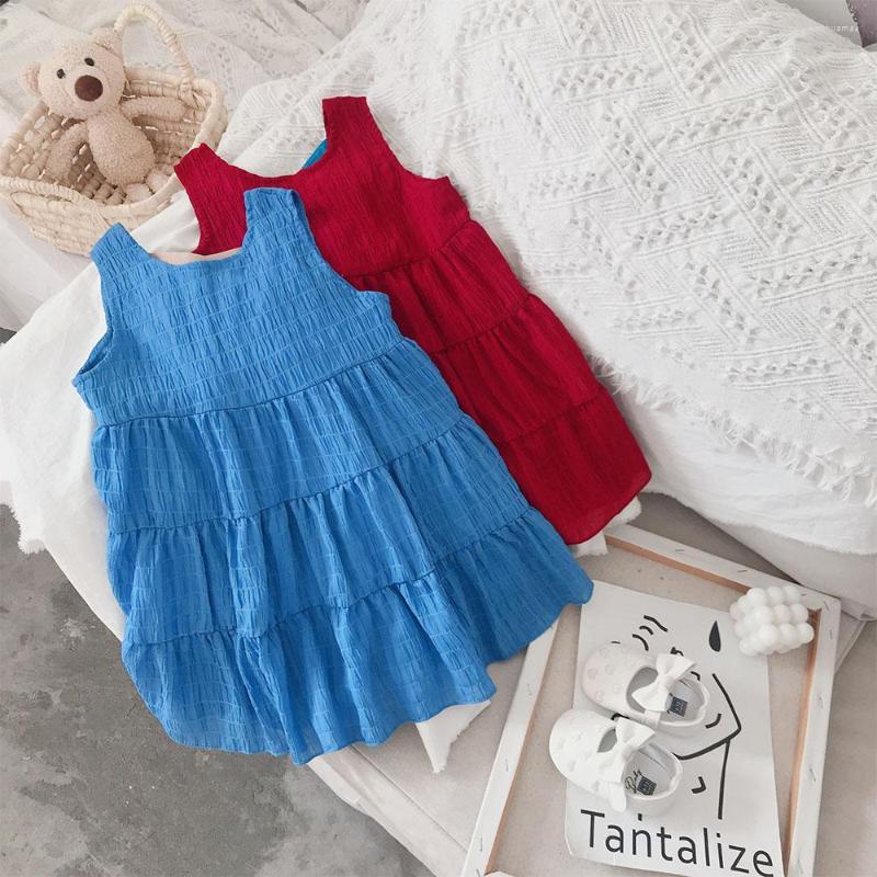 Girl Dresses Kids Clothing Princess Summer Sweet Baby Girls Solid Casual Style Children Costume Layered For 2-6 Y, Ah6460red
Girl Dresses Kids Clothing Princess Summer Sweet Baby Girls Solid Casual Style Children Costume Layered For 2-6 Y, Ah6460red