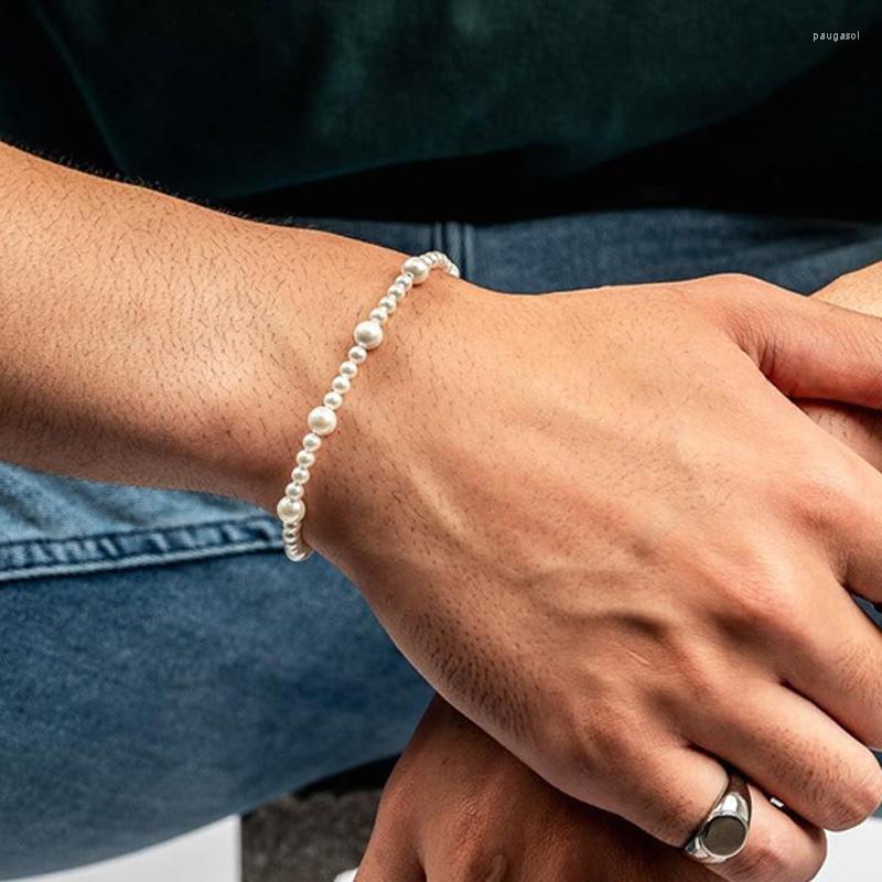 Strand 2023 Vintage Imitation Pearl Bracelet Men Classic Handmade 4&8mm Bead For Jewelry Gift
Strand 2023 Vintage Imitation Pearl Bracelet Men Classic Handmade 4&8mm Bead For Jewelry Gift