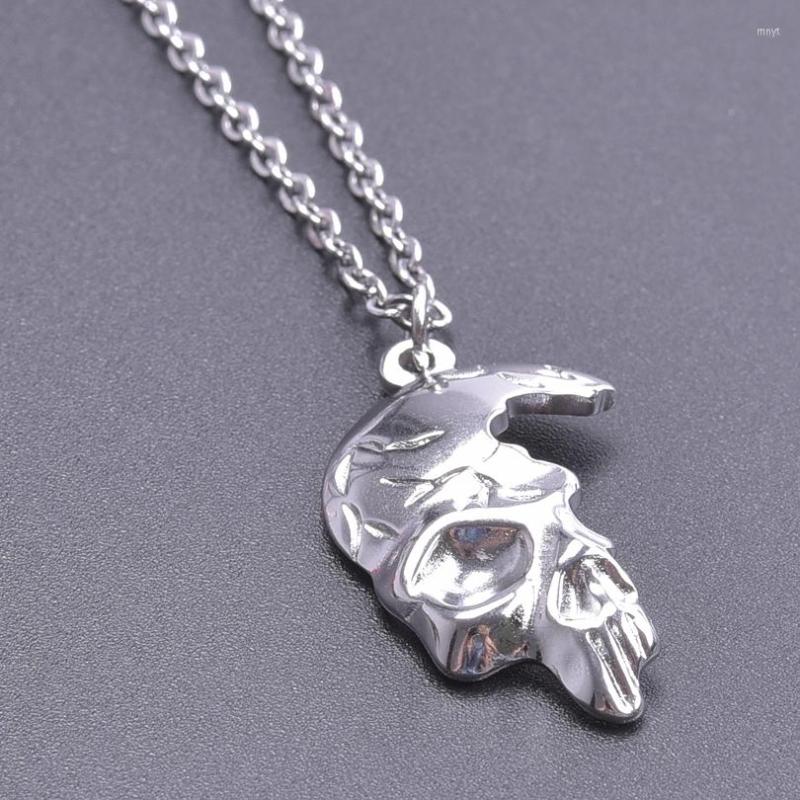 Pendant Necklaces Stainless Steel Halloween Skeleton Charm NECKALCE Personality Damaged Skull Shapes Punk Necklace 2mm Cross Chain Jewelry
Pendant Necklaces Stainless Steel Halloween Skeleton Charm NECKALCE Personality Damaged Skull Shapes Punk Necklace 2mm Cross Chain Jewelry