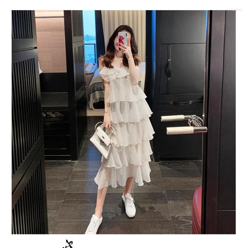 Casual Dresses For Women Women's Suspender Dress Spring/Summer Cake Chiffon Long Vestido De Mujer, Apricot
Casual Dresses For Women Women's Suspender Dress Spring/Summer Cake Chiffon Long Vestido De Mujer, Apricot