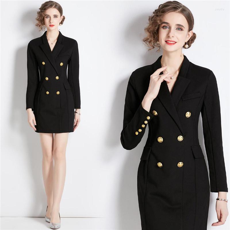 Casual Dresses French Small Hepburn Style Female Autumn Dress Vintage Rome Cotton Mini Package Hip Double Breasted Bodycon Occident Vestidos, Black
Casual Dresses French Small Hepburn Style Female Autumn Dress Vintage Rome Cotton Mini Package Hip Double Breasted Bodycon Occident Vestidos, Black