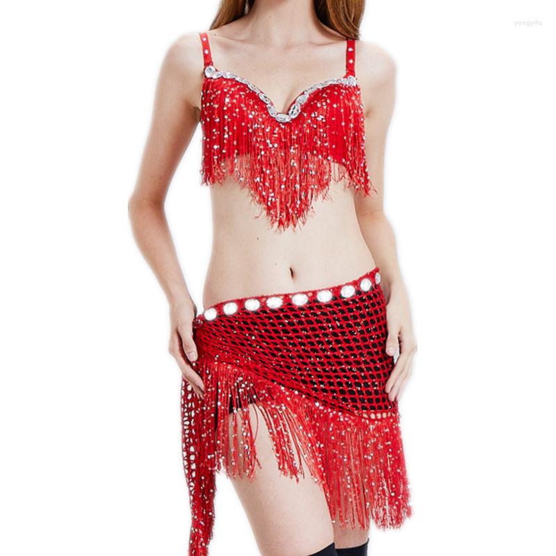 Stage Wear Women Dancewear Set 2 Pieces Outfit Bra Cup B Sequins Hip Scarf Girls Belly Dance Performance, Black
Stage Wear Women Dancewear Set 2 Pieces Outfit Bra Cup B Sequins Hip Scarf Girls Belly Dance Performance, Black