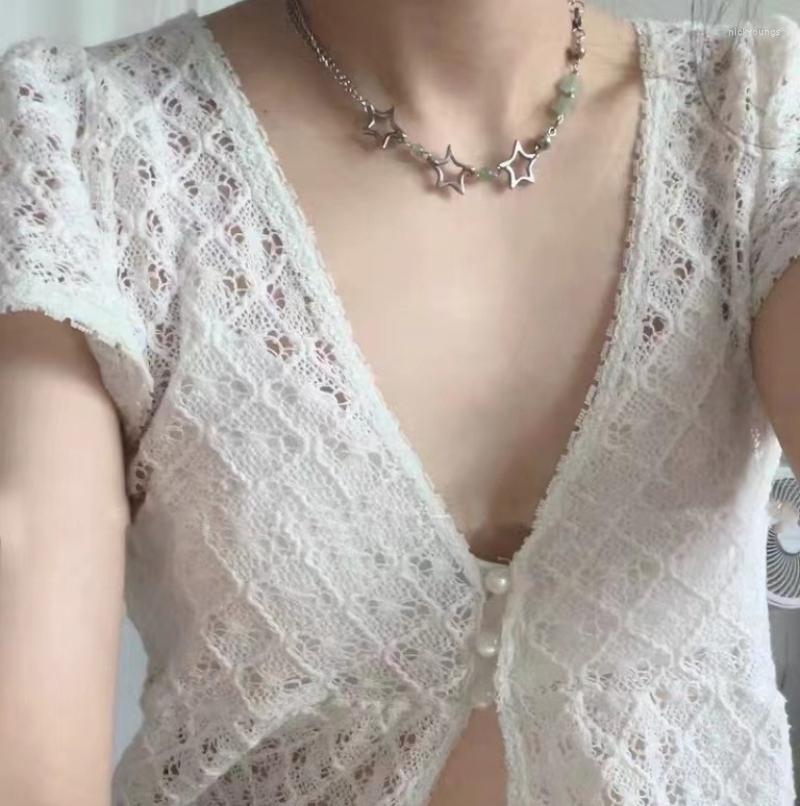 Chains Y2k Korean Fashion Hollow Irregular Star Pentagram Necklaces For Women Girls Exquisite Beads Choker Cool Jewelry
Chains Y2k Korean Fashion Hollow Irregular Star Pentagram Necklaces For Women Girls Exquisite Beads Choker Cool Jewelry