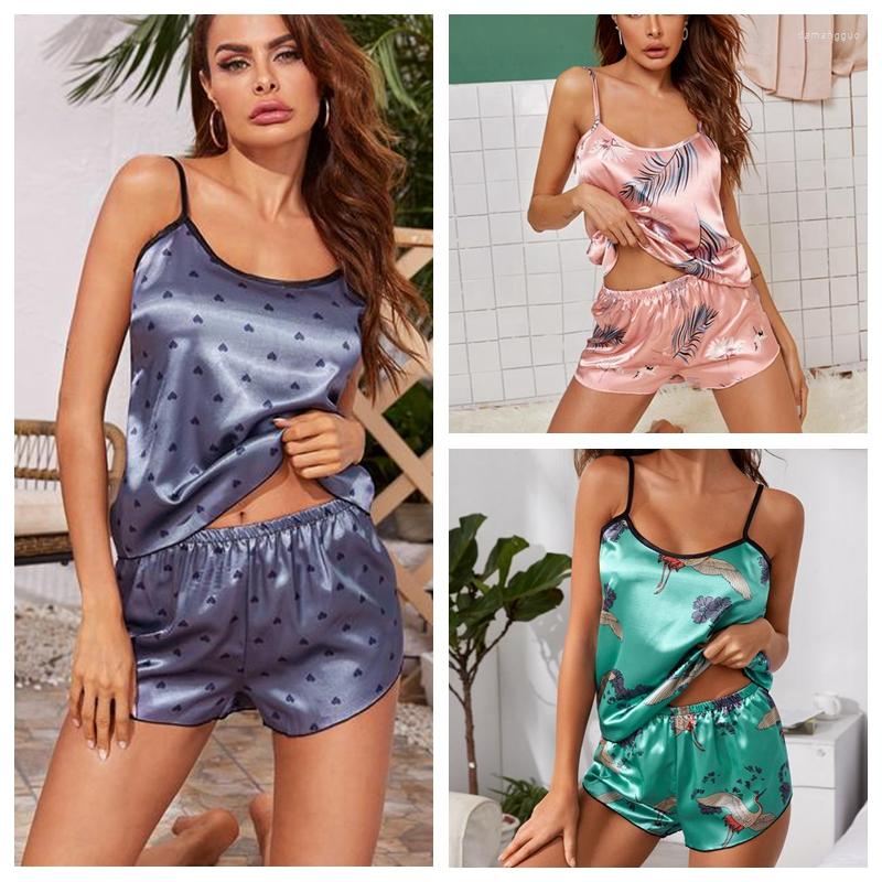 Women's Sleepwear 2023 Fashion Sexy Floral Pajama Set Women's 2 Pieces Pyjamas Silk Satin Cami Top And Shorts Pajamas For Women, Style 13
Women's Sleepwear 2023 Fashion Sexy Floral Pajama Set Women's 2 Pieces Pyjamas Silk Satin Cami Top And Shorts Pajamas For Women, Style 13