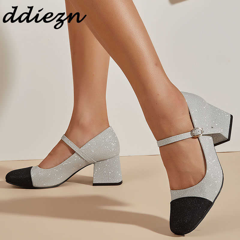 Chunky Heels Sandals for Woman 2023 New in Rhinestones Bling Fashion Round Toe Ladies Pumps Shoes Buckle Female Sandal Footwear 0316, Silver
Chunky Heels Sandals for Woman 2023 New in Rhinestones Bling Fashion Round Toe Ladies Pumps Shoes Buckle Female Sandal Footwear 0316, Silver