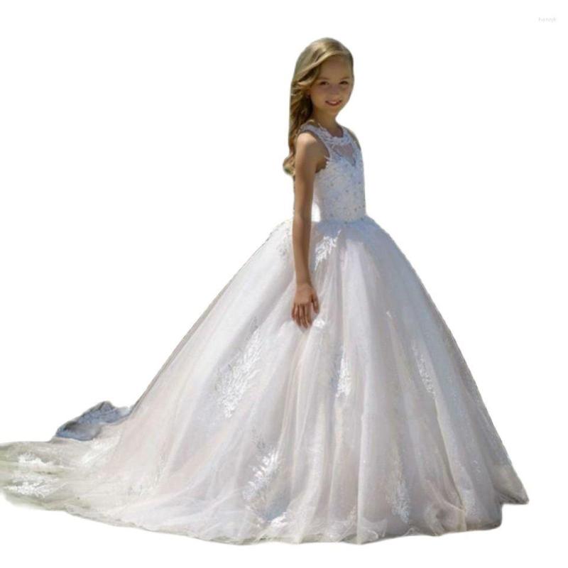 Girl Dresses White Flower Lace Applique Sleeveless Tulle Fluffy First Communion For Girls Kids Party Evening
Girl Dresses White Flower Lace Applique Sleeveless Tulle Fluffy First Communion For Girls Kids Party Evening