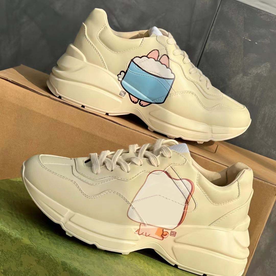 Designer Shoes Rhyton sneaker Men Women shoe Strawberry wave mouth Tiger Web print Vintage Trainer, #17
Designer Shoes Rhyton sneaker Men Women shoe Strawberry wave mouth Tiger Web print Vintage Trainer, #17