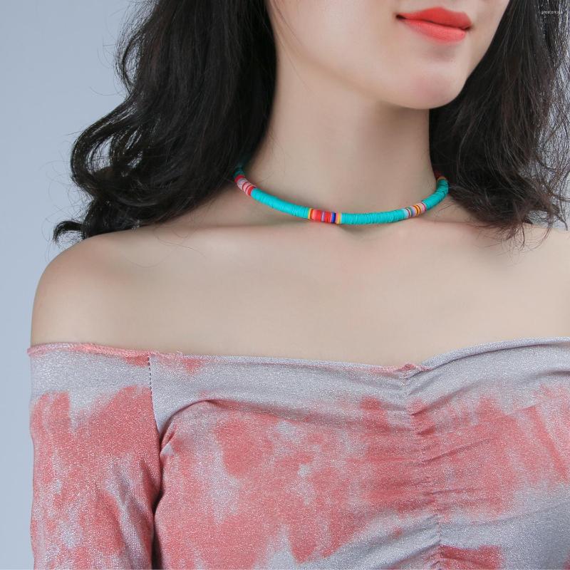 Choker KELITCH Rainbow Polymer Clay Chokers Bohemian Women Necklaces Heishi Beaded Necklace Fashion Handmade Jewelry Gifts Wholesale
Choker KELITCH Rainbow Polymer Clay Chokers Bohemian Women Necklaces Heishi Beaded Necklace Fashion Handmade Jewelry Gifts Wholesale