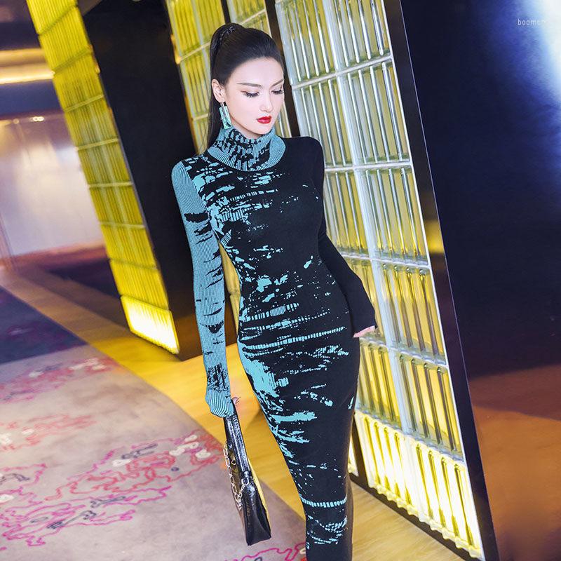 Casual Dresses Women Turtleneck Knitted Long Dress 2023 Autumn Winter Lady Sleeve Printed Buttocks Sweater, Multi
Casual Dresses Women Turtleneck Knitted Long Dress 2023 Autumn Winter Lady Sleeve Printed Buttocks Sweater, Multi