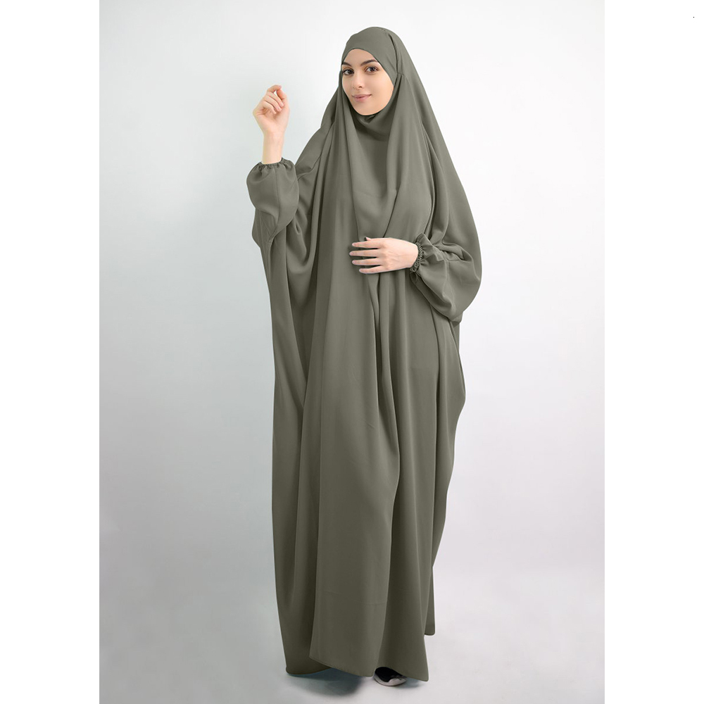 Eid Full-Coverage Prayer Dress - Hooded Hijab Gown For Muslim Women, Islamic Niqab Ramadan Outfit