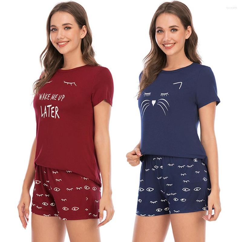 Women' Sleepwear Women Cute Retro Print Short Pajamas Set Lovely Sleeve T Shirts & Shorts Summer Pijama Mujer Women, Hl
Women' Sleepwear Women Cute Retro Print Short Pajamas Set Lovely Sleeve T Shirts & Shorts Summer Pijama Mujer Women, Hl