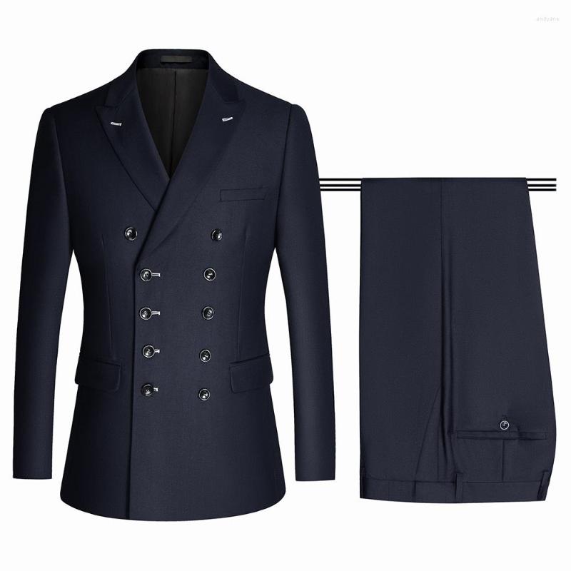 Men's Suits Double Breasted Formal Men For Wedding Black Sim Fit Groom Tuxedo 2 Piece Set Jacket With Pants In Stock Fashion Clothes, As picture3
Men's Suits Double Breasted Formal Men For Wedding Black Sim Fit Groom Tuxedo 2 Piece Set Jacket With Pants In Stock Fashion Clothes, As picture3