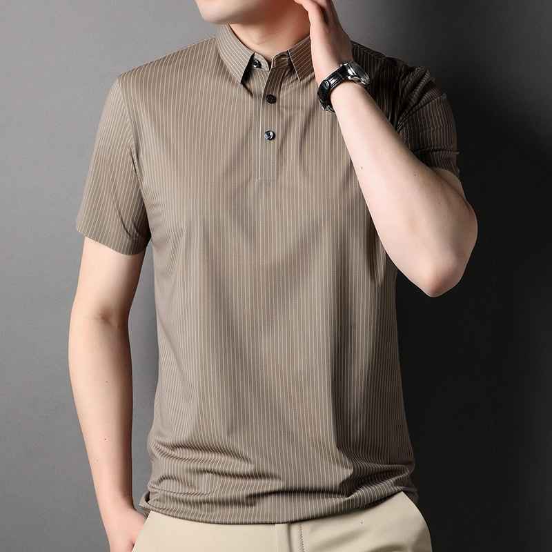 Men's Polos Arrival Fashion Striped Polo Shirt Men Short Sleeve Cool Summer Tee Shirt Loose Fit Male Polo Shirt Korean Clothing 230317, Camel
Men's Polos Arrival Fashion Striped Polo Shirt Men Short Sleeve Cool Summer Tee Shirt Loose Fit Male Polo Shirt Korean Clothing 230317, Camel