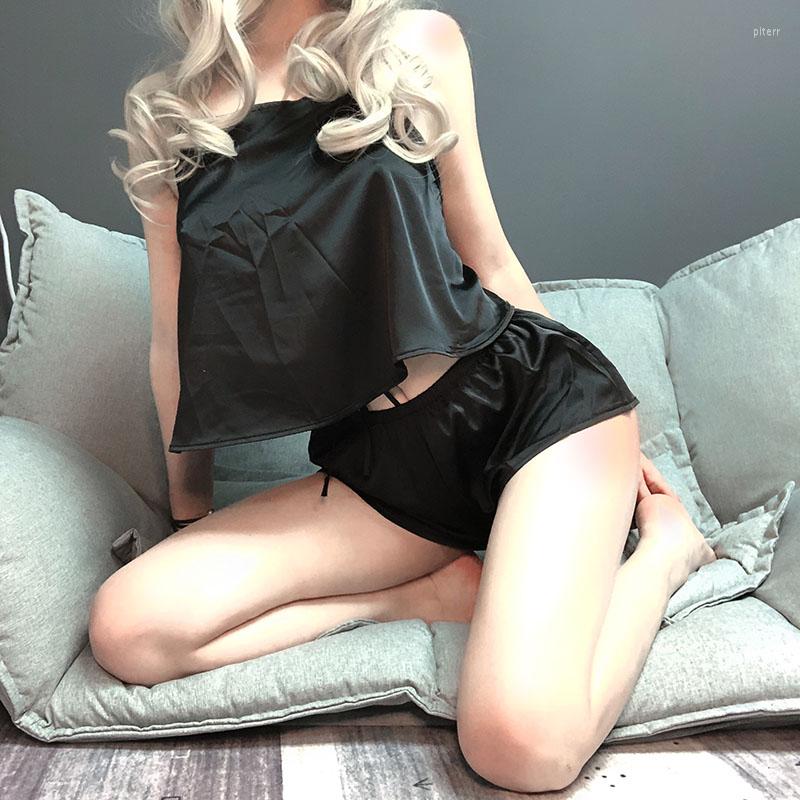 Women's Sleepwear Sexy Erotic Satin Lingerie Set Smooth Silk-like Sleeping Night Temptation Underwear Sling Bodysuit For Women, Black
Women's Sleepwear Sexy Erotic Satin Lingerie Set Smooth Silk-like Sleeping Night Temptation Underwear Sling Bodysuit For Women, Black