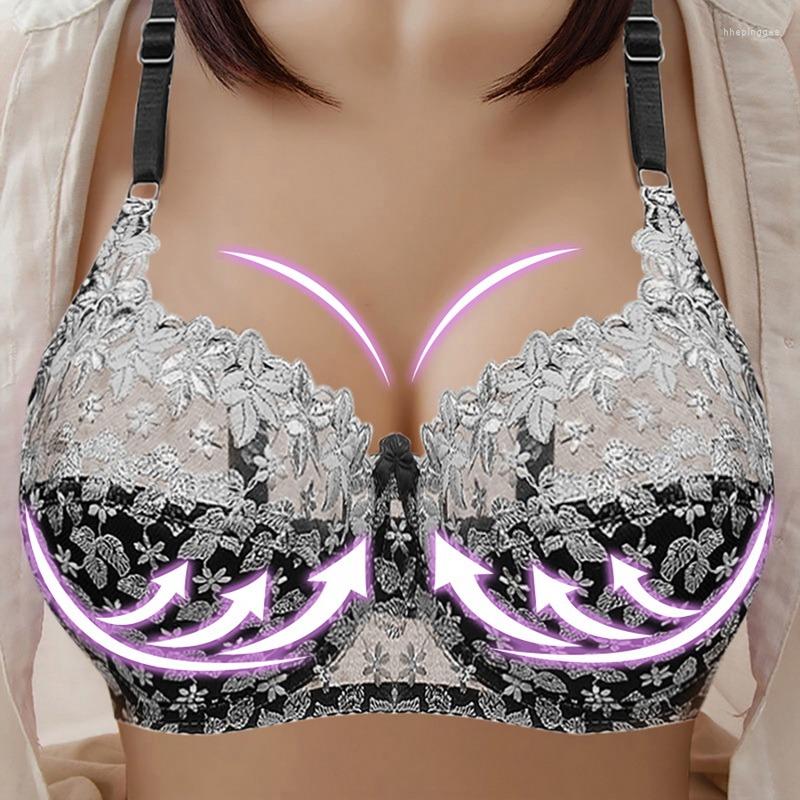 Bras Women Solid Color Chest Padded Lace Sling Breathable Seamless Push Up Large Size C D Cup Casual Sexy Underwire Bra BH, White
Bras Women Solid Color Chest Padded Lace Sling Breathable Seamless Push Up Large Size C D Cup Casual Sexy Underwire Bra BH, White
