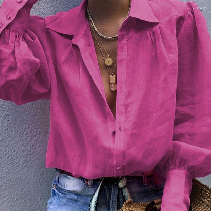 Women's Blouses Women Autumn Puff Long Sleeve Blouse Lapel Collar Button Up Vintage Shirt Solid Color Office Lady Loose Streetwear, White
Women's Blouses Women Autumn Puff Long Sleeve Blouse Lapel Collar Button Up Vintage Shirt Solid Color Office Lady Loose Streetwear, White