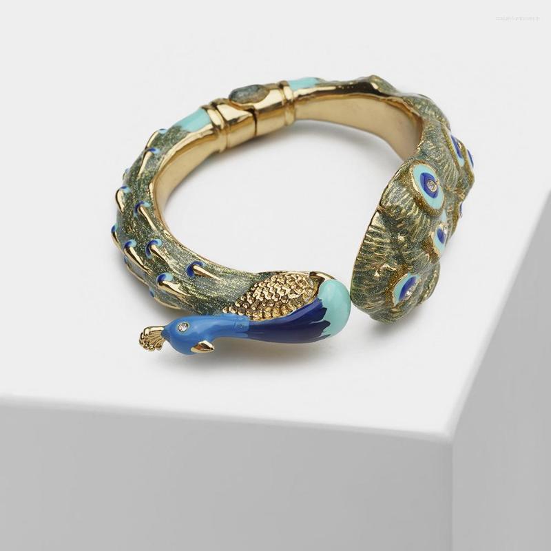Bangle Delicately Engraved Exaggerated Open Bracelet In Vintage -Set Metal Peacock Design
Bangle Delicately Engraved Exaggerated Open Bracelet In Vintage -Set Metal Peacock Design