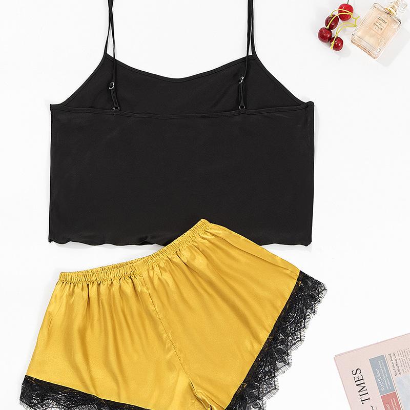 Women' Sleepwear Summer Thin Women' Sexy Home Wear Lace Trim Intimate Pajamas Short Camisole Top&Shorts V-Neck 2 Piece Suit, Champagne
Women' Sleepwear Summer Thin Women' Sexy Home Wear Lace Trim Intimate Pajamas Short Camisole Top&Shorts V-Neck 2 Piece Suit, Champagne