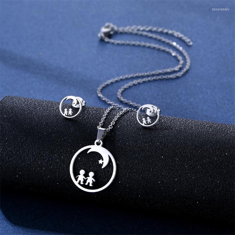 Necklace Earrings Set Stainless Steel PVD Silver Filled Moon Star Earring Jewelry Stud Drop Quality Wholesale, Picture shown
Necklace Earrings Set Stainless Steel PVD Silver Filled Moon Star Earring Jewelry Stud Drop Quality Wholesale, Picture shown