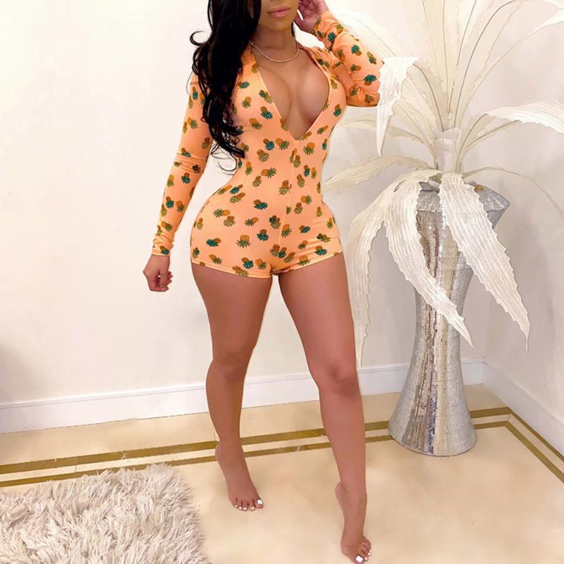 Women's Jumpsuits & Rompers 2023 Women Sexy Summer Nightclub Playsuit Deep V-neck Long Sleeve Print Female One Piece Party Outfits Body Suit, White
Women's Jumpsuits & Rompers 2023 Women Sexy Summer Nightclub Playsuit Deep V-neck Long Sleeve Print Female One Piece Party Outfits Body Suit, White