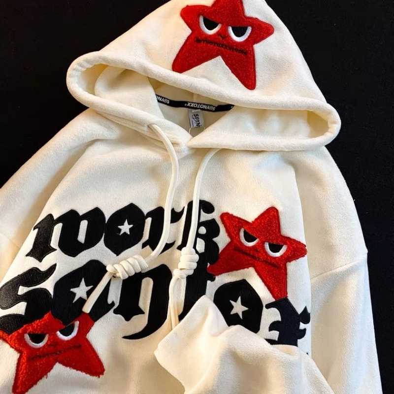 Men's Hoodies Sweatshirts Street five-pointed star embroidery letter design pullover hoodies women 2022 autumn and winter niche trend loose women hoodies, Black
Men's Hoodies Sweatshirts Street five-pointed star embroidery letter design pullover hoodies women 2022 autumn and winter niche trend loose women hoodies, Black