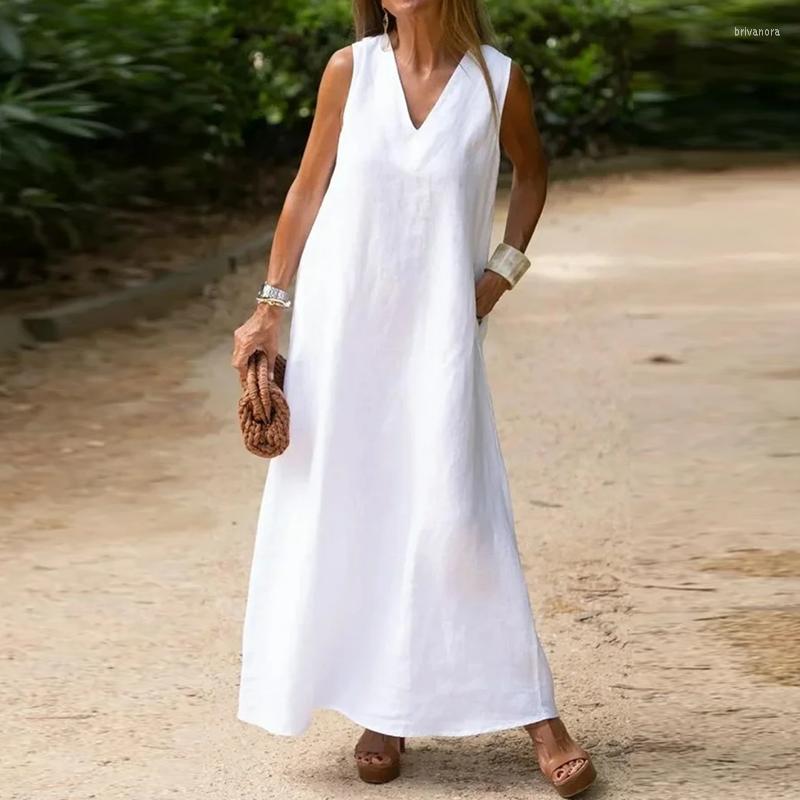 Casual Dresses White Women' Summer Long Dress 2023 Sleeveless V-neck Vest Ladies Fashion Loose Pocket Office A-line, 02 black
Casual Dresses White Women' Summer Long Dress 2023 Sleeveless V-neck Vest Ladies Fashion Loose Pocket Office A-line, 02 black