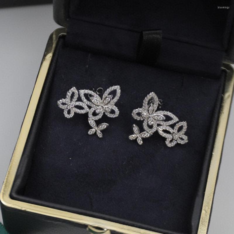 Stud Earrings Sweet Brilliant Temperament Butterfly Women S925 Sterling Silver Brand Jewelry Fashion Luxury Platinum Plating Shining
Stud Earrings Sweet Brilliant Temperament Butterfly Women S925 Sterling Silver Brand Jewelry Fashion Luxury Platinum Plating Shining