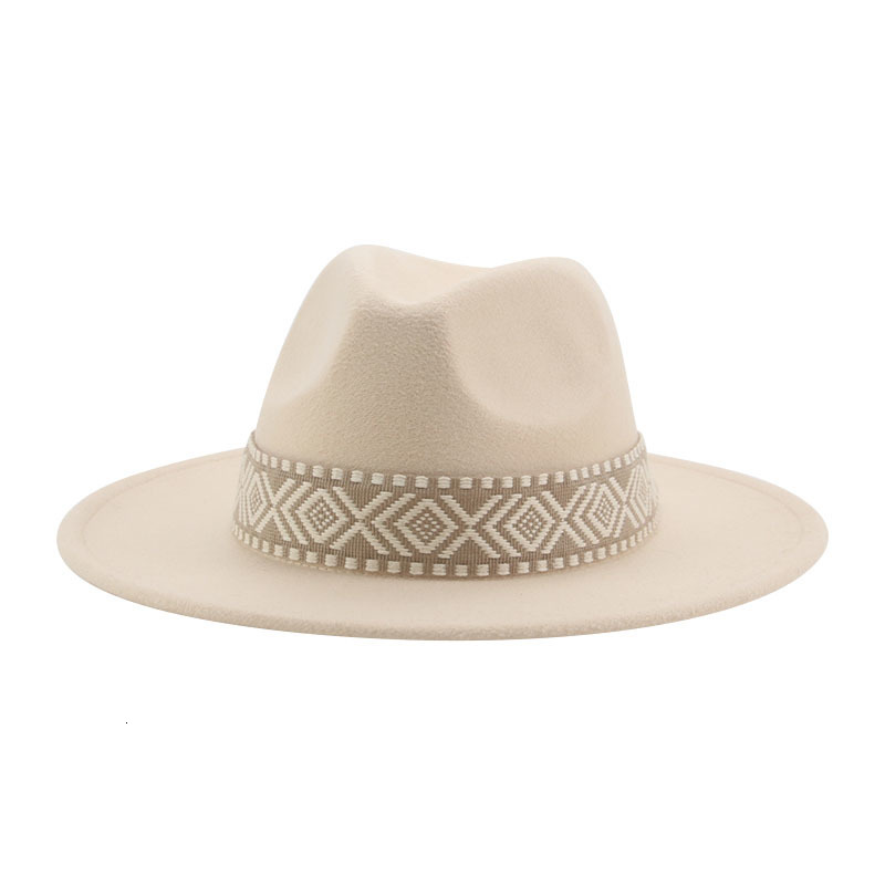 Wide Brim Hats Bucket Hats Panama Hat Western Cowboy Hats for Women Solid Big Brim Casual Fedoras Men Women Camel Black White Felted Hat Sombreros Gorras 230316, Beige
Wide Brim Hats Bucket Hats Panama Hat Western Cowboy Hats for Women Solid Big Brim Casual Fedoras Men Women Camel Black White Felted Hat Sombreros Gorras 230316, Beige