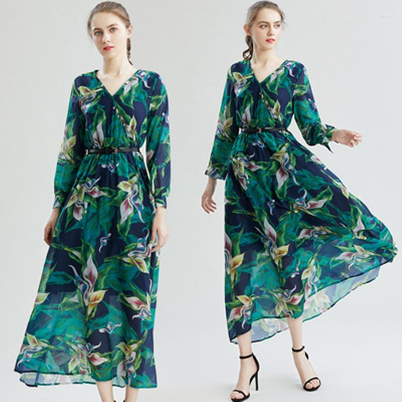Casual Dresses Bohemia Luxuriy Women Spring Chiffon Dress Floral Printing Green Vacation Sandy Beach Femme Vestidos, Picture color
Casual Dresses Bohemia Luxuriy Women Spring Chiffon Dress Floral Printing Green Vacation Sandy Beach Femme Vestidos, Picture color