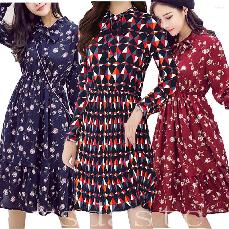 Casual Dresses Chiffon Dress Women 2023 Autumn Slim Floral Puff Long Sleeve Bow Neck Robe Femme Vestidos Vintage Ladies Tunics, Blue
Casual Dresses Chiffon Dress Women 2023 Autumn Slim Floral Puff Long Sleeve Bow Neck Robe Femme Vestidos Vintage Ladies Tunics, Blue