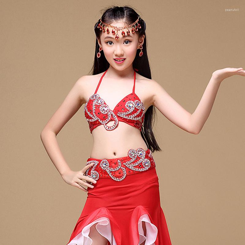 Stage Wear 2023 Dancewear Performance Oriental Belly Dancing Clothes 3-piece Suit Bra Belt Skirt Children Dance Costume Set, Green
Stage Wear 2023 Dancewear Performance Oriental Belly Dancing Clothes 3-piece Suit Bra Belt Skirt Children Dance Costume Set, Green