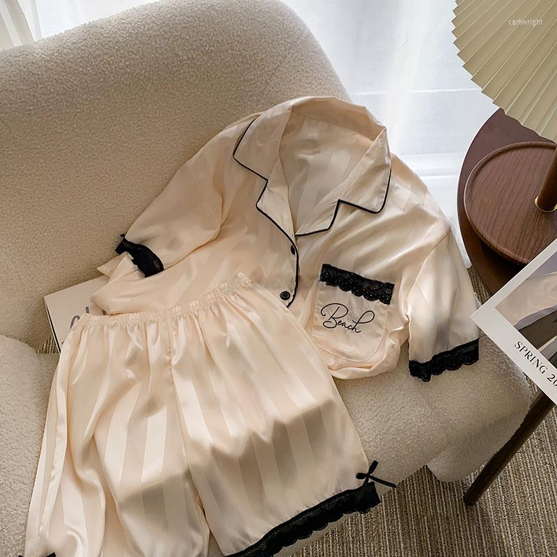 Women's Sleepwear Women Set Summer Pajamas For Fake Silk Lace Pijama Girl Nightgown Loose Waist Short Pant, X yx lw-9214
Women's Sleepwear Women Set Summer Pajamas For Fake Silk Lace Pijama Girl Nightgown Loose Waist Short Pant, X yx lw-9214