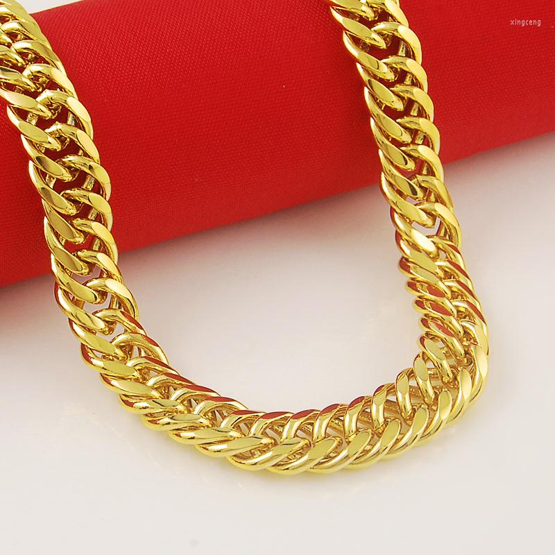 Choker Hip Hop Cuban 24K Gold Color Necklace 10MM50CM Double Ring Sideways Men's Jewelry Gift
Choker Hip Hop Cuban 24K Gold Color Necklace 10MM50CM Double Ring Sideways Men's Jewelry Gift