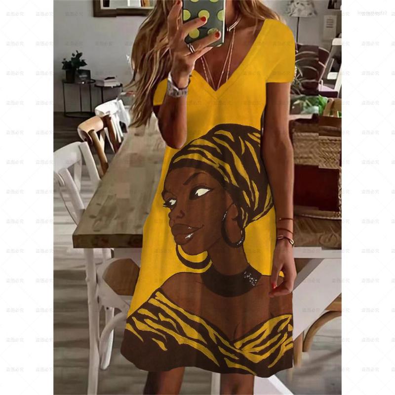 Party Dresses Summer Fashion Bohemian African Black Girl Print Women Short Sleeve Dress V-Neck Knee-Length Boho Midi 5XL, Blz8bk0342
Party Dresses Summer Fashion Bohemian African Black Girl Print Women Short Sleeve Dress V-Neck Knee-Length Boho Midi 5XL, Blz8bk0342