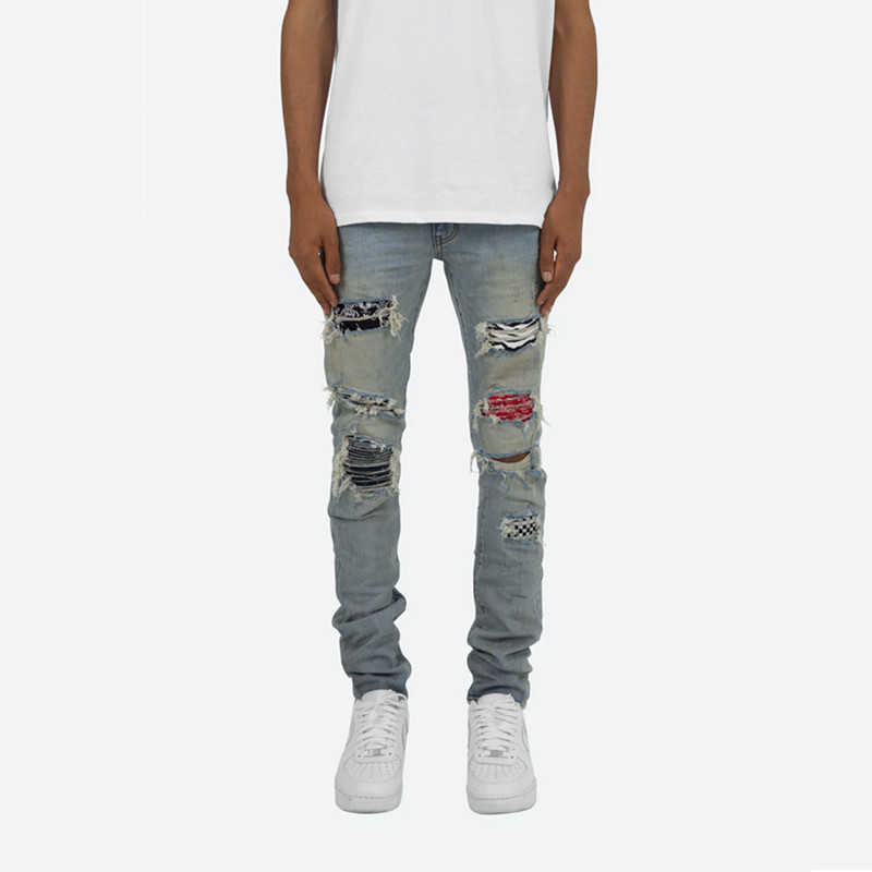 Jeans Mens Am1r1 Trousers Pants Mirri Ripped Fashion Designer Brand New Men's White Embroidery Patch Elastic Slim Denim Hip Hop High P61M
Jeans Mens Am1r1 Trousers Pants Mirri Ripped Fashion Designer Brand New Men's White Embroidery Patch Elastic Slim Denim Hip Hop High P61M